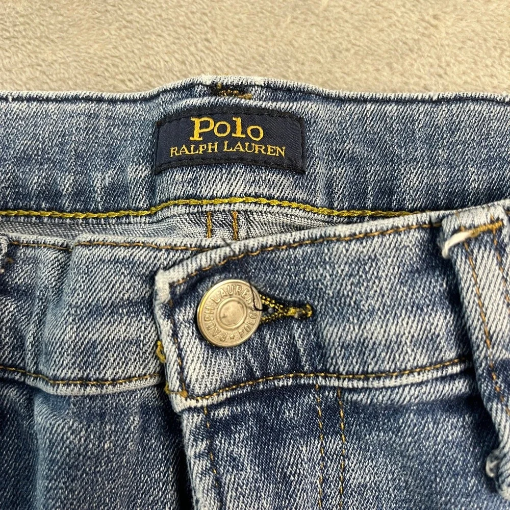 Polo Ralph Lauren Hampton Relaxed Straight Jeans Mens 35x30 Blue Medium Wash